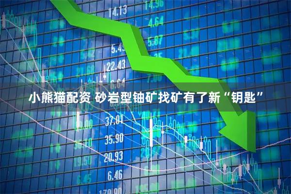 小熊猫配资 砂岩型铀矿找矿有了新“钥匙”